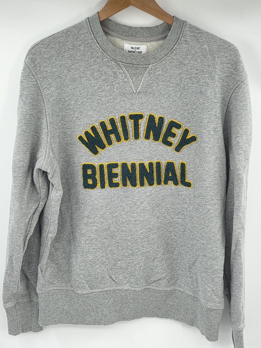 Hillflint X Whitney Shop Whitney Biennial Sweatshirt Mens Medium M Gray Graphic